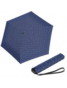 Knirps KNIRPS US.050 RAIN BLUE - lehký dámský skládací plochý deštník