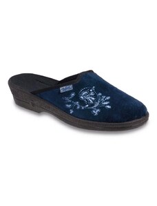 Pantofle bačkory papuče dámské Befado Ania 219D426 tmavě modré s výšivkou