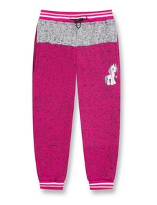 Dívčí outdoorové tepláky - KUGO HM1850 - růžovo-šedé