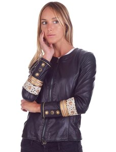 Wapensiero by Massimo Romolini dámská kožená bunda Irene Stone černá