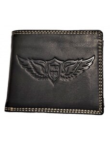 Pánská kožená peněženka křídla black