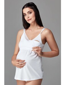Dagi White Maternity Breastfeeding Undershirt
