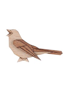 BeWooden Brož Nightingale Brooch ze dřeva