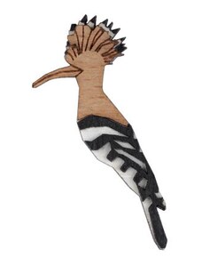 BeWooden Brož Hoopoe Brooch ze dřeva