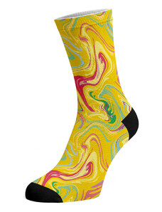 Walkee barevné ponožky - Marble Barva: Žlutá, Velikost: 37-41