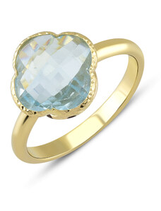 Lillian Vassago Zlatý prsten s modrým s spinelem LLV22-GR035YT