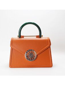 Dámská kožená kabelka JADISE Kate Glamour oranžová