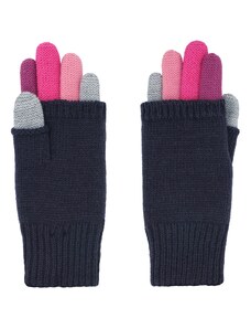 Maximo Dívčí pletené rukavice s barevnými prsty růžové/modré