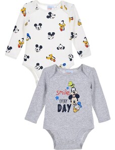 DISNEY ŠEDO-BÍLÝ SET BODÝČEK MICKEY MOUSE Barevná