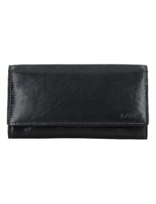 Černá podlouhlá kožená peněženka Lagen