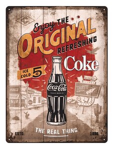 Nostalgic Art Plechová cedule Coca-Cola Original Coke Highway 66, 40 x 30 cm