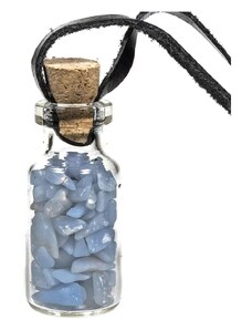 Milujeme Kameny Angelit - přívěsek kamínky v lahvičce