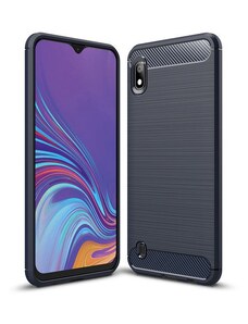 IZMAEL.eu Pouzdro Carbon Bush TPU pre Samsung Galaxy A10 pro Samsung Galaxy A10 modrá