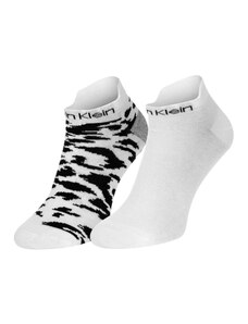 Calvin Klein dámské bílé ponožky 2 pack