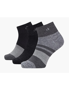 Calvin Klein pánské šedo černé ponožky 3pack