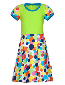 Veselá Nohavice Dětské šaty s širokou sukní Bublina zelené