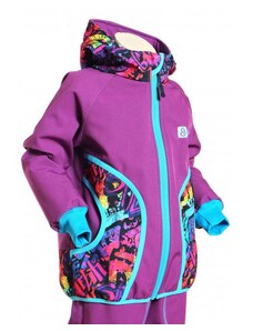 BajaDesign softshellová bunda pro holčičky + pletený vzor vel. 86/92