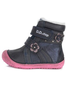 Barefoot zimní boty D.D.step W063-580 modré