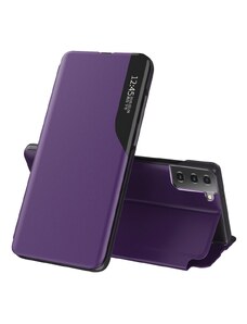 IZMAEL.eu Elegantní knižkové pouzdro View Case pro Samsung Galaxy S21 Plus 5G fialová