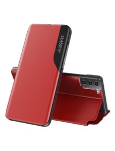 IZMAEL.eu Elegantní knižkové pouzdro View Case pro Samsung Galaxy S21 Plus 5G červená