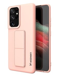 WOZINSKY Wozinsky pouzdro Kickstand pro Samsung Galaxy S21 Ultra 5G růžová