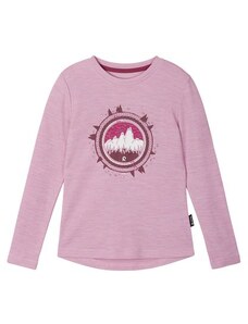 Dětské tričko s dlouhým rukávem Reima Viluton - Rosy pink