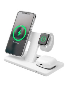 Bezdrátová nabíječka pro iPhone, Apple Watch a AirPods - FIXED, MagPowerstation White