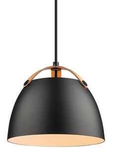 Černé kovové závěsné světlo Halo Design Oslo 24 cm