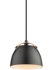 Černé kovové závěsné světlo Halo Design Oslo 16 cm