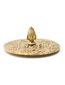Milujeme Kameny Stojánek na vonné tyčinky a františky - Buddhova hlava - zlatá barva
