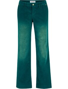 bonprix Manšestrové kalhoty, široké Zelená