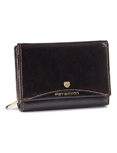 Dámská kožená peněženka Peterson - tmavě hnědá, kompaktní