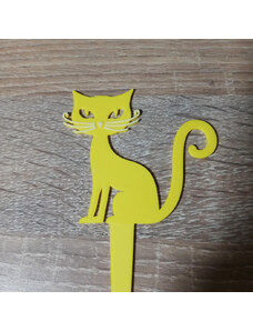 Zápich kočka - žlutá
