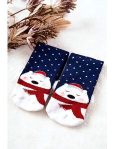 Kesi Vánoční ponožky Medvídci Námořnická modř