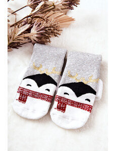 Kesi Vánoční ponožky Tučňák Šedé