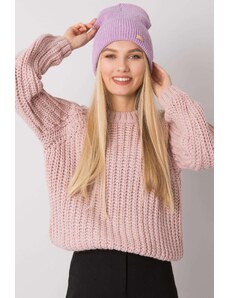 MladaModa Dámská čepice s vroubkovaným vzorem model 3826 barva lila