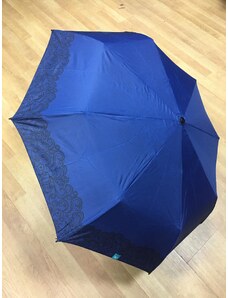 Deštník skládací modrý krajka