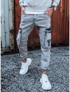 Buďchlap Kapsáčové světle šedé módní džíny