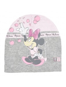 Minnie Mouse - licence Dívčí kojenecká zimní čepice - Minnie Mouse TH4146, šedá/ světle růžová