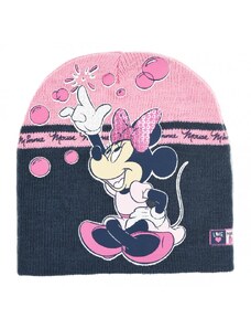 Minnie Mouse - licence Dívčí kojenecká zimní čepice - Minnie Mouse TH4146, růžová tmavší