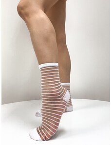 Valeria Silonové ponožky s bílými pruhy