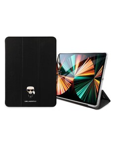 Pouzdro pro iPad Pro 12.9 (2022/2021/2020) - Karl Lagerfeld, Metal Saffiano Black