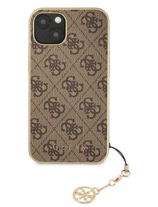 Ochranný kryt pro iPhone 13 - Guess, 4G Charms Brown