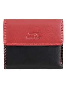 Luxusní kožená peněženka MARTA PONTI Gaia - černá/červená