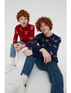 Trendyol Red Jacquard Boys' Knitwear Sweater