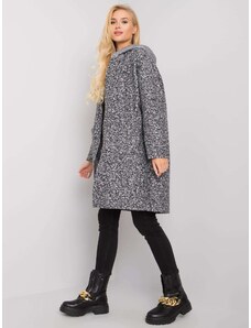 Fashionhunters Cordelia šedý kabát s kapucí OCH BELLA