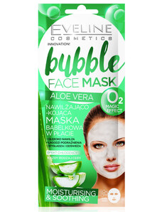 Eveline Cosmetics Bubble Mask Aloe Vera zklidňující a hydratační maska s aloe vera