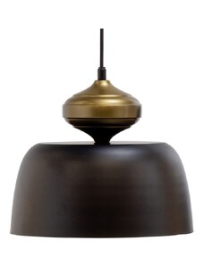 Hoorns Černé kovové závěsné světlo Louma 31 cm