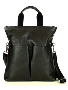 Dámská kožená shopper bag kabelka Mazzini M148 černá