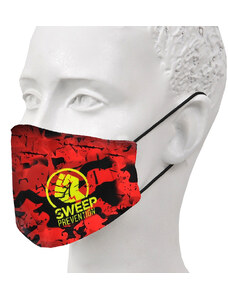 SWEEP Rouška s kapsou na filtr SRP003 červený maskáč - DĚTSKÝ OBLIČEJ